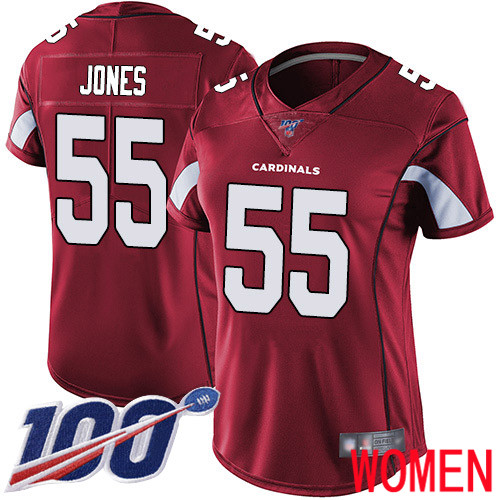 Arizona Cardinals Limited Red Women Chandler Jones Home Jersey NFL Football #55 100th Season Vapor Untouchable